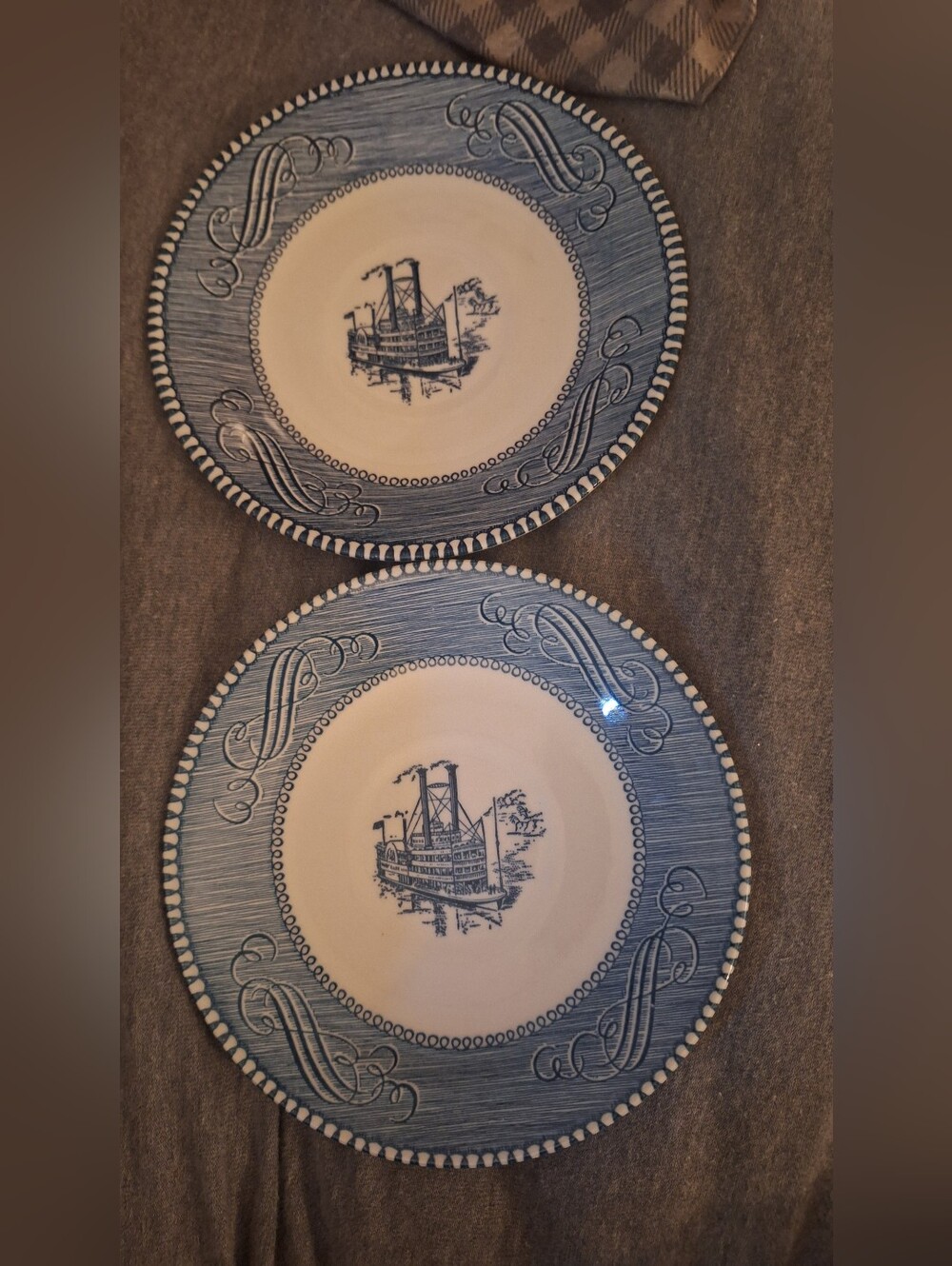 2 Currier & Ives Saucers.